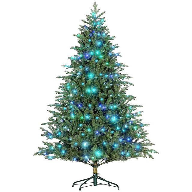 HOMCOM 7ft LED Lights Artificial Christmas Tree