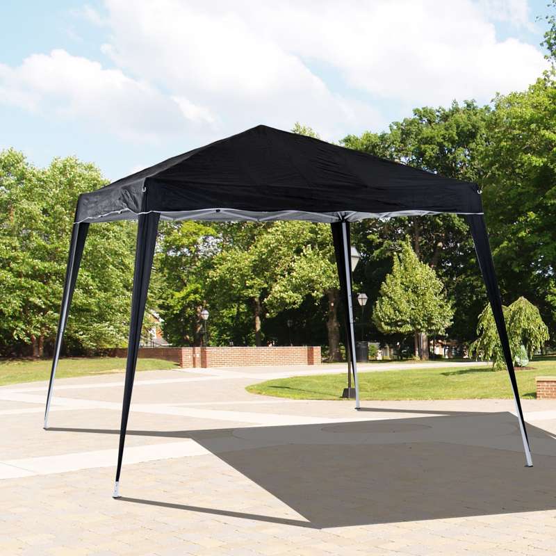 Outsunny 3 M x 3 M Base/ 2.5 M x 2.5 M Top Pop Up Gazebo with Carry Bag, Height Adjustable Slant Leg Party Tent Instant Event Shelter for Garden, Patio, Black