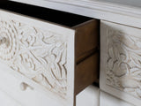 Giner and Colomer  Elegant 6-Drawer Chest In Mango Wood With Hand-Carved Details