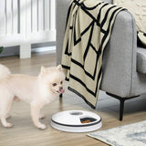 PawHut Automatic Pet Dog Cat Feeder w/ Digital Timer Six-Meal Food Dispenser