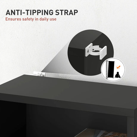 HOMCOM 260 Narrow CD Storage Unit - Black