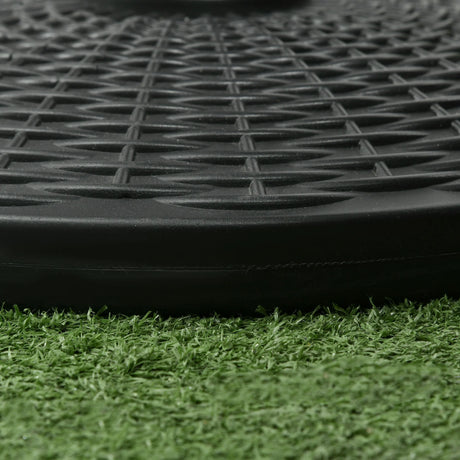 Outsunny 11.5 kg Plastic and Cement Rattan Pattern Parasol Base - Black