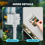 PawHut 26L Glass Fish Tank With Filter System, LED Lights, Water Pump, White