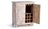Giner and Colomer - Hand-Painted 2-Door Mango Wood Wine Rack