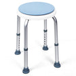 360 Rotating Shower Bath Chair 6 Adjustable Height Stool