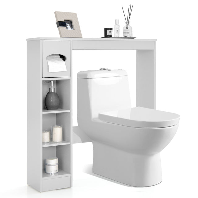 Wooden Toilet Storage Cabinet Bathroom