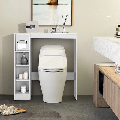 Wooden Toilet Storage Cabinet Bathroom