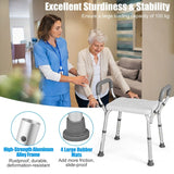 Bath Chair Shower Bench with Detachable Padded Arms