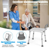 Bath Chair Shower Bench with Detachable Padded Arms