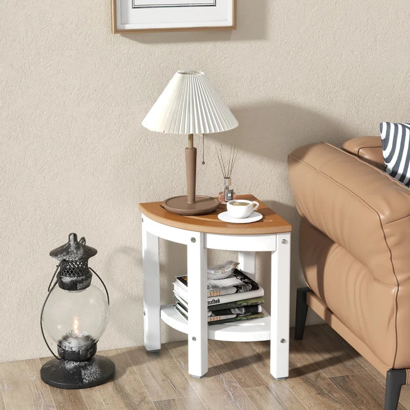 Corner Shower Bench Stool with Storage Shelf for Indoor/Outdoor Use