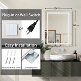 RGB Backlit Dimmable Vanity Makeup Mirror with 3-Color Front Lights