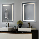 RGB Backlit Dimmable Vanity Makeup Mirror with 3-Color Front Lights