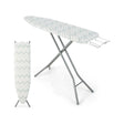 60 x 15 Inch Foldable Ironing Board with Iron Rest Extra Cotton Cover-White