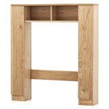 Over The Toilet Storage Cabinet with 2 Open Compartments 4 Adjustable Shelves-Natural