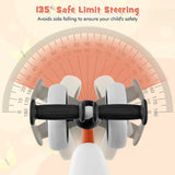 No Pedal Baby 4 Wheels Balance Bike with Non-slip Handlerbar-Orange
