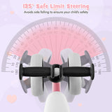No Pedal Baby 4 Wheels Balance Bike with Non-slip Handlerbar-Pink