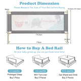 175cm bed rail 24 steps height adjustable baby gate with double lock dark grey
