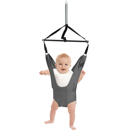 Adjustable Hanging Bouncer for Babies 6-12 Months Gray Fabric