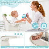 6-in-1 Baby High Chair with 5-Point Harness and Removable Tray-Natural
