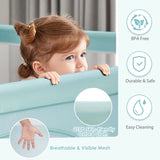 Large Infant Baby Playpen Safety Play Center Yard with 50 Ocean Balls-Blue