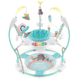 Baby Bouncer Playground with 3 Adjustable Heights Baby Walker with Music &amp; Light 360 Rotating Seat for Baby 6 Months+ Dark Blue