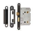 76MM BATHROOM LOCK - 5MM FOLLOWER - 57MM C/C - RADIUS_x005F
 - MATT BLACK - EACH