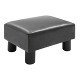 HOMCOM  Footstool Footrest Small Seat Foot Rest Chair Ottoman Home Office with Legs 40 x 30 x 24cm, Black