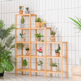 Multifunctional Bamboo Shelf Display Organizer