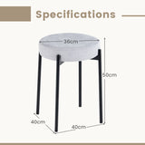 Dining room chairs set of 4 padded kitchen chairs stackable with metal legs light gray
