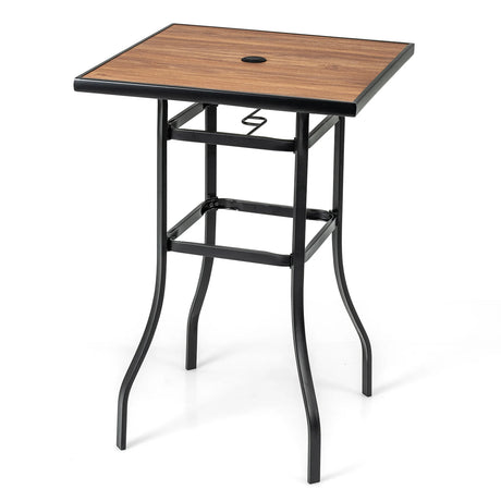 27.5 Inches Patio Bar Table for Garden Backyard Poolside