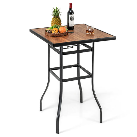 27.5 Inches Patio Bar Table for Garden Backyard Poolside