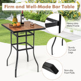 27.5 Inches Patio Bar Table for Garden Backyard Poolside