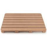 Waterproof HIPS Bath Spa Shower Mat with Non Slip Foot Pads-Brown