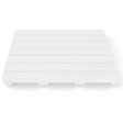 Waterproof HIPS Bath Spa Shower Mat with Non Slip Foot Pads-White