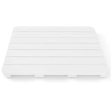 Waterproof HIPS Bath Spa Shower Mat with Non Slip Foot Pads-White