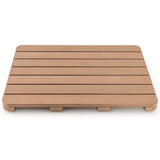 Waterproof HIPS Spa Shower Mat for Bathroom with Non Slip Foot Pads-Brown