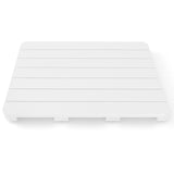 Waterproof HIPS Bath Spa Shower Mat with Non Slip Foot Pads-White
