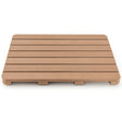 Waterproof HIPS Bath Spa Shower Mat with Non Slip Foot Pads-Brown