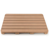 Waterproof HIPS Spa Shower Mat for Bathroom with Non Slip Foot Pads-Brown