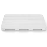 Waterproof HIPS Spa Shower Mat for Bathroom with Non Slip Foot Pads-White