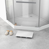 Waterproof HIPS Spa Shower Mat for Bathroom with Non Slip Foot Pads-White