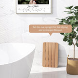 Waterproof HIPS Spa Shower Mat for Bathroom with Non Slip Foot Pads-Brown