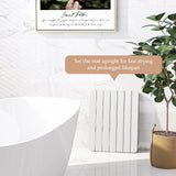 Waterproof HIPS Bath Spa Shower Mat with Non Slip Foot Pads-White