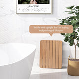 Waterproof HIPS Bath Spa Shower Mat with Non Slip Foot Pads-Brown