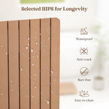 Waterproof HIPS Spa Shower Mat for Bathroom with Non Slip Foot Pads-Brown