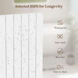 Waterproof HIPS Spa Shower Mat for Bathroom with Non Slip Foot Pads-White