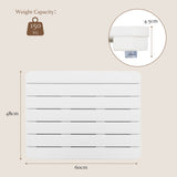 Waterproof HIPS Bath Spa Shower Mat with Non Slip Foot Pads-White