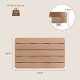 Waterproof HIPS Spa Shower Mat for Bathroom with Non Slip Foot Pads-Brown