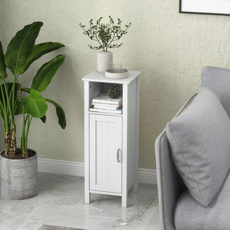 Adjustable Floor Storage Cabinet with Single Door for Bathroom