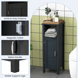 Bathroom Storage Organizer with 2-Tier Cabinet-Black